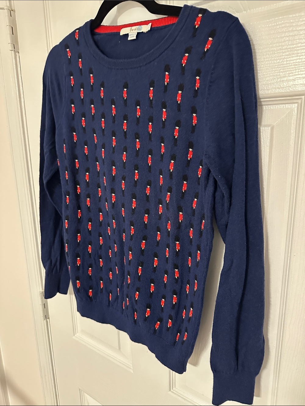 Boden British Queen's Guards Sweater, Blue, Size US 8